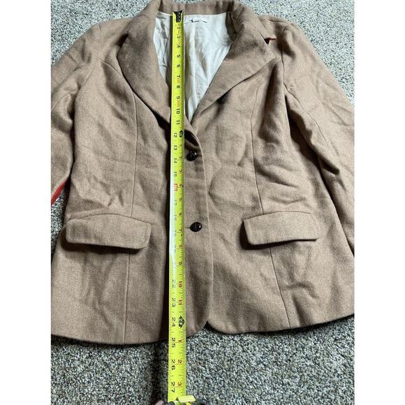 41 Hawthorn Blazer Women’s Medium Knit Brown Academia Preppy Red Elbow Patch - Picture 7 of 10